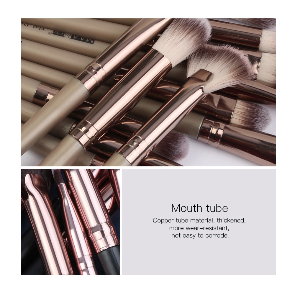 Long Makeup Brushes Set