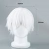 Silver/white short wig